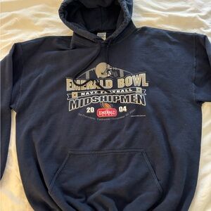 2004 EMERALD BOWL - U.S. Navy 34 New Mexico 19 - HOODED SWEATSHIRT-XL